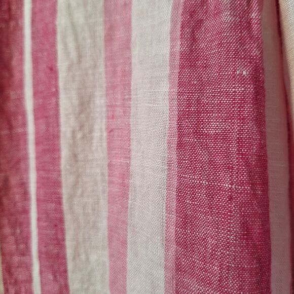 Charter Club 1X linen blouse top, ruffle sleeves - Picture 4 of 10